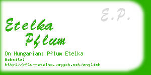 etelka pflum business card